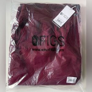 Zamora High Waisted Jogger Scrub Pants Burgundy Women's Size 2XLP NEW